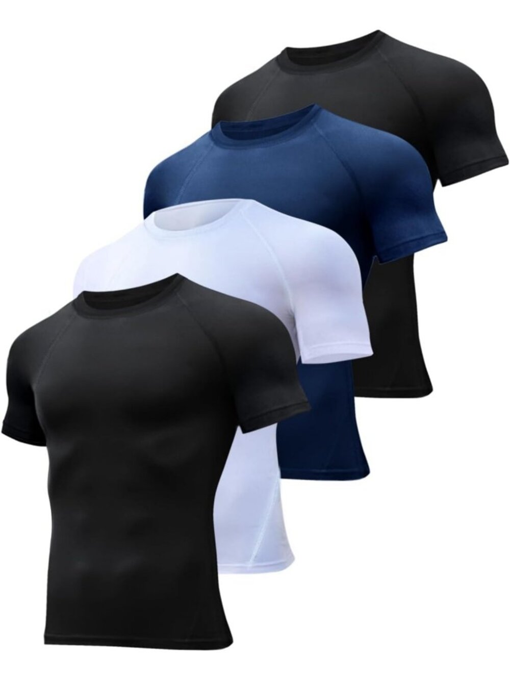 Men's Workout Compression Shirts 4/5 Pack - Long & Short Sleeve Activewear